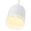 Luminaire suspendu en forme de dôme à 1 lumière en métal, réglable de 12 à 90 po, finition dorée / blanche, intensité variable E26