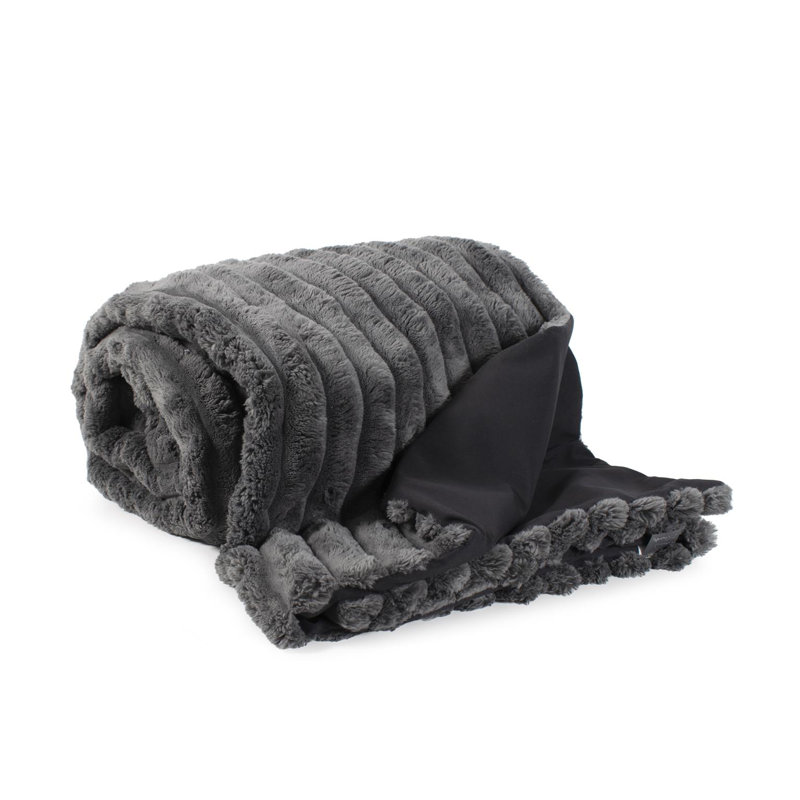 Jeté Shar Pei gris anthracite, Gris