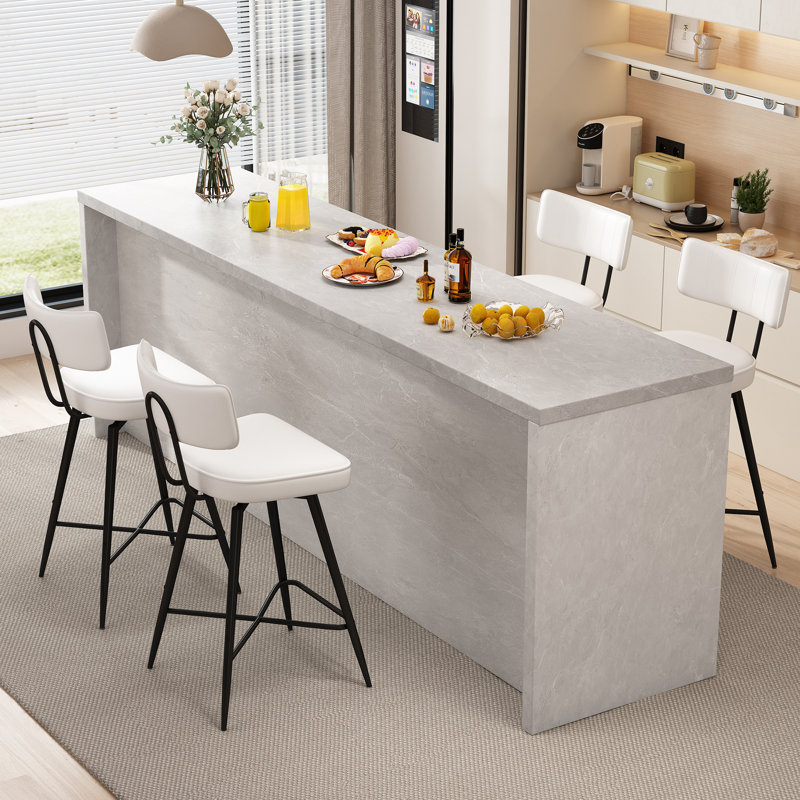 Ensemble de tabourets de bar pivotants à hauteur de comptoir, tabourets de comptoir de cuisine en cuir de 26 po pour îlot de cuisine