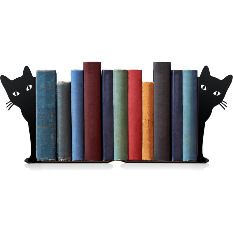 Serre-livres en métal pour chats