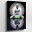 Toile, statue de Bouddha sereine posée dans une pose méditative illuminée par une douce lueur éthérée posée sur un fond noir-1506724323