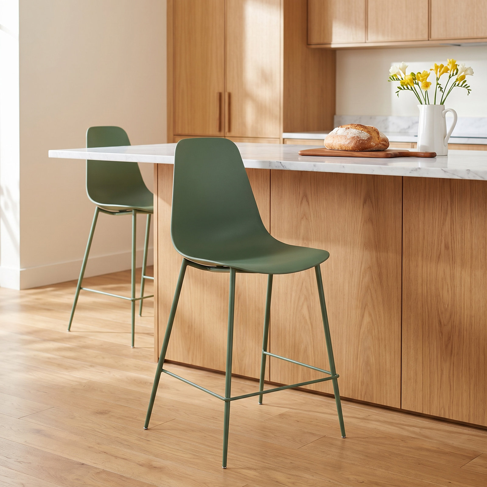Isla 25" Bar Stool, Pistachio Green