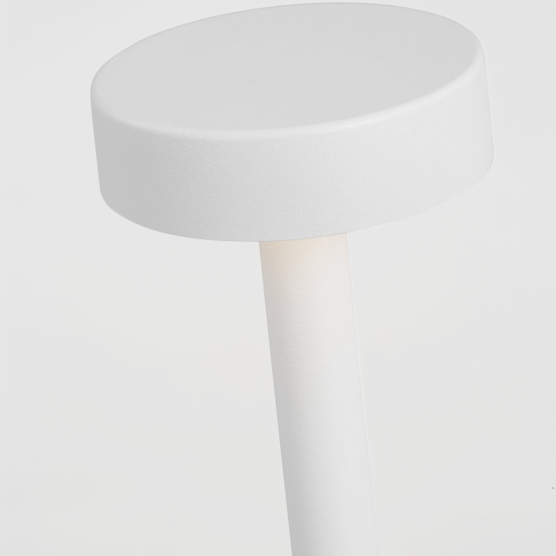 Moneta Accent Rechargeable Table Lamp, Matte White