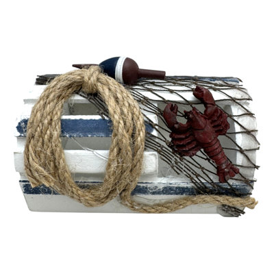 Coastal Look Lobster Trap Figurine