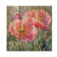 Pivoine d'été dans la brise - Art mural bois de coquelicots - sur bois de pin naturel-2119237108