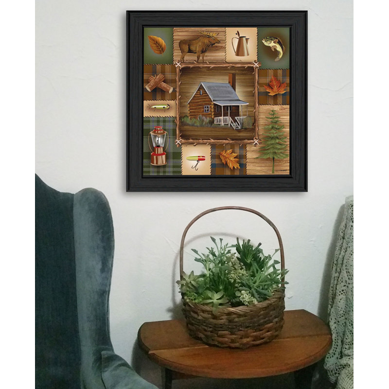 «At The Cabin», art mural encadré pour le salon, décoration murale par Ed Wargo