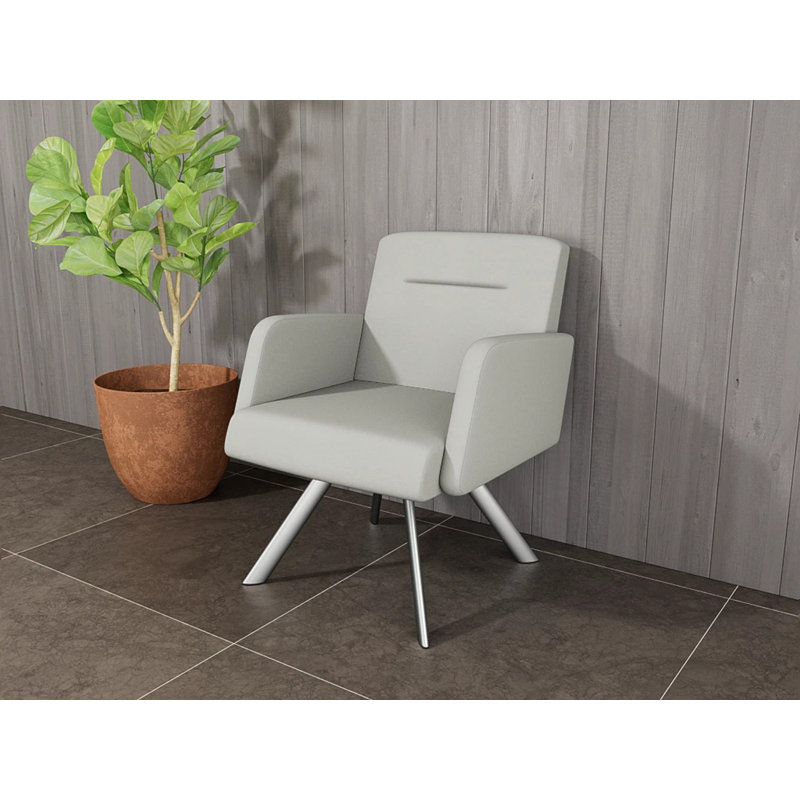 Chaise d'invité pivotante en acier Willow, Argent argent, Patriot Plus