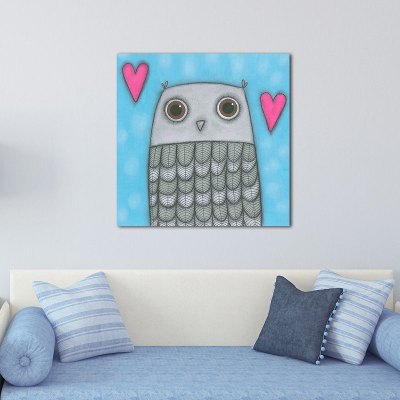 Owl by Marmont Hill - Wrapped Canvas Painting, 61cm H x 61cm W