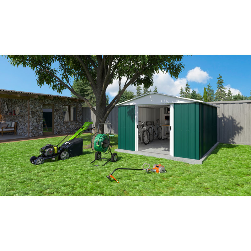 Apex 10 ft. W x 13 ft. D Metal Garden Shed