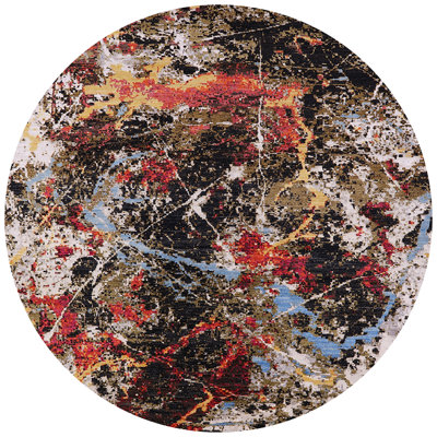 Tapis blanc / rouge / noir Carneatly