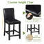 Ensemble de table 5 pièces à hauteur de comptoir, ensemble de table de cuisine en bois avec table carrée et 4 chaises rembourrées, table de salle à manger à hauteur de comptoir avec décoration en cristal et ensemble de chaises pour la cuisine, la salle à manger