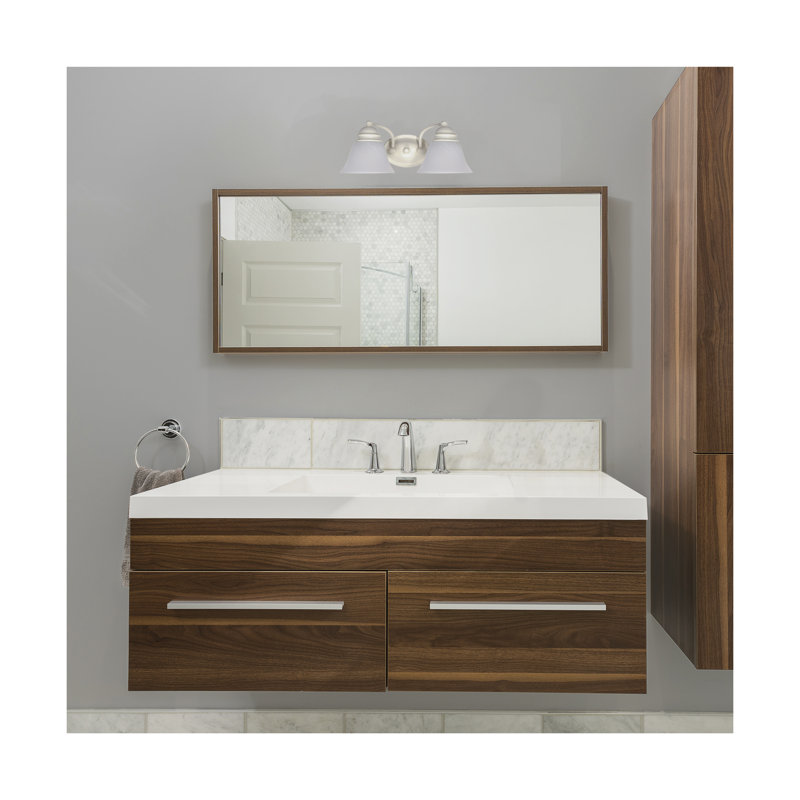 Charmaine 2 - Light Dimmable Vanity Light, Alabaster, Polished Chrome, 100 Watt