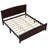 King Size Solid Wood Platform Bed with Support Slats – Sturdy, No Box Spring Needed, Espresso-726433675-726433397