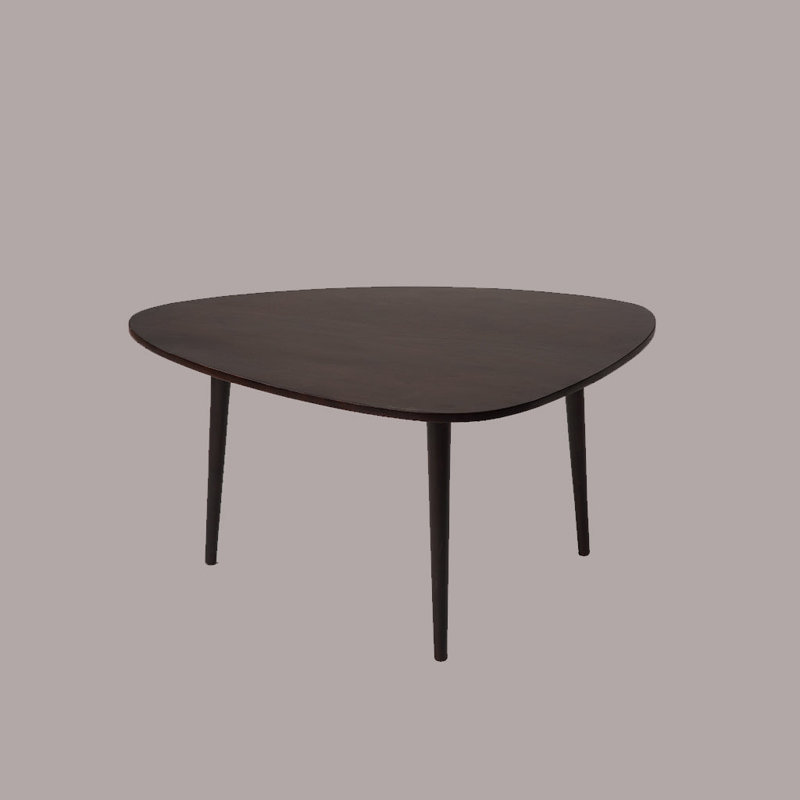 Iyland Solid Wood Top Coffee Table, Dark Walnut, 16" H x 34" L x 34" W