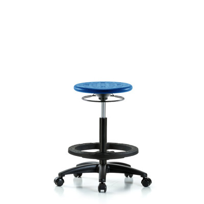 Huron Adjustable Height Ergonomic Lab Stool Footring