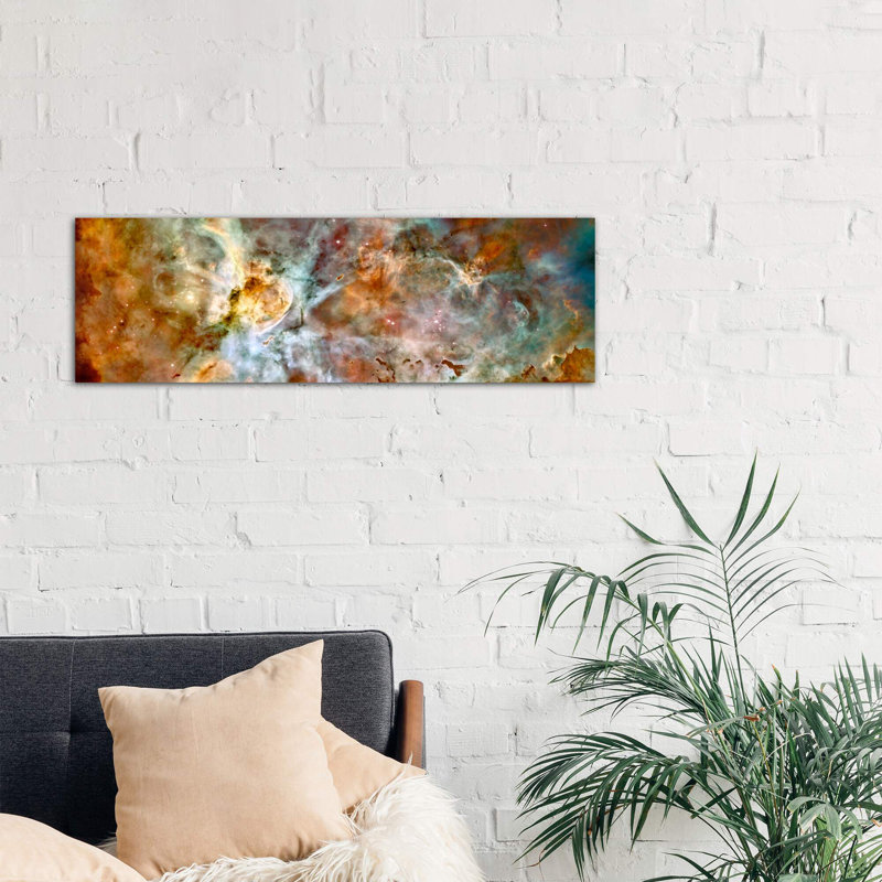 Carina Nebula (Hubble Space Telescope)' Graphic Art, 152.4 cm H x 50.8 cm W, Brown Floater Framed