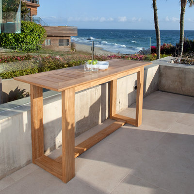 Diuri Rectangular Teak Solid Wood Outdoor Buffet & Console Table , 60 " W 24 " D
