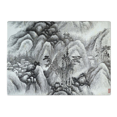 Tempered Glass Landscape Vol.7 by Gong Xian Chopping Board