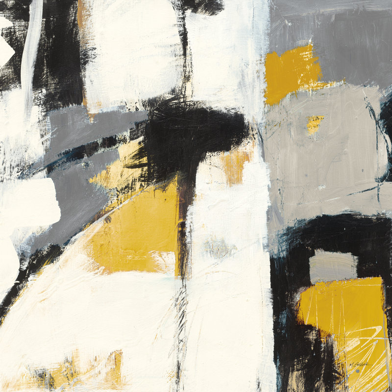 Rhianne Catalina I Yellow - Wrapped Canvas Print, 20" H x 20" W, No Mat, Silver Framed Canvas