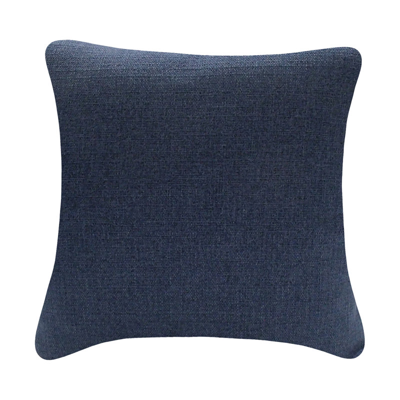 Pace Luxury Square Pillow Cover & Insert, Blue, Polyester/Polyfill