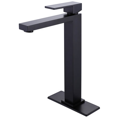Robinet de lavabo de salle de bain à grande arche 11,72 ", robinet de lavabo fixé au comptoir avec plaque de recouvrement de 6 pouces