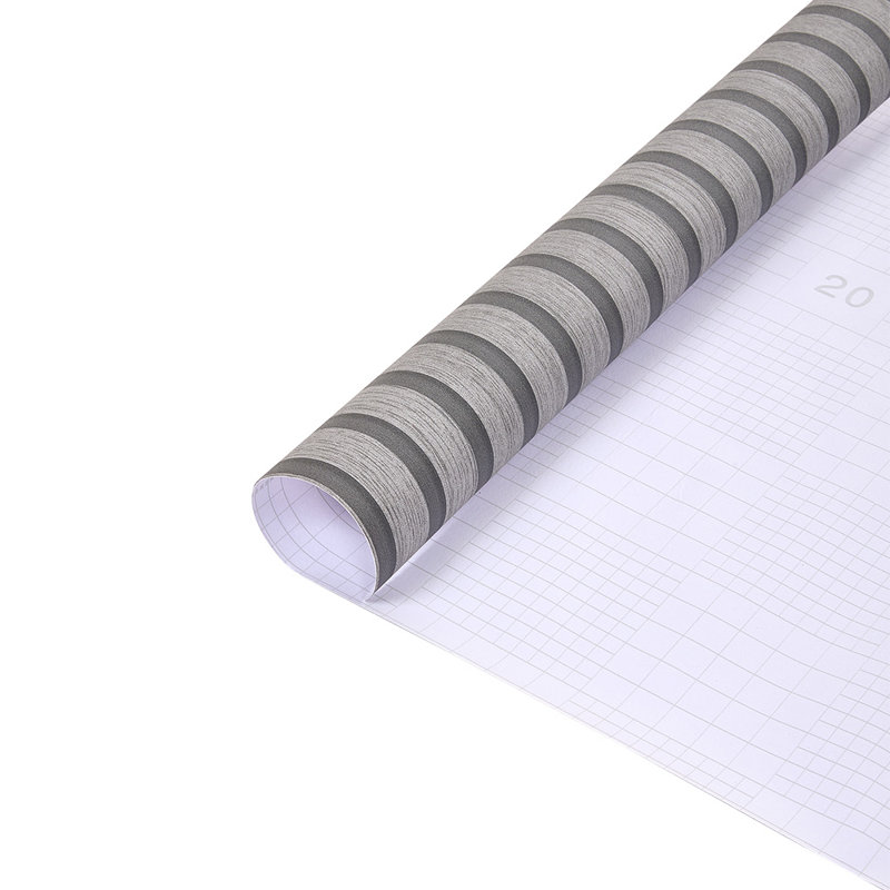 Self-Adhesive Wood Grain Stripe PVC Wallpaper, 500 cm L x 60 cm W, Grey