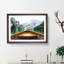 Boat In Lago Di Braies Italy Painting - Single Picture Frame Print on MDF-56634678-56634674