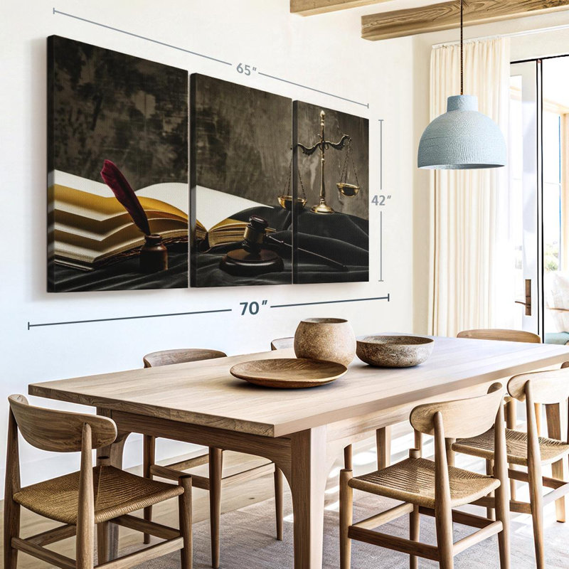 «Judge Mallet And Books» sur toile, H 42 po x l 65 po x P 1,25 po