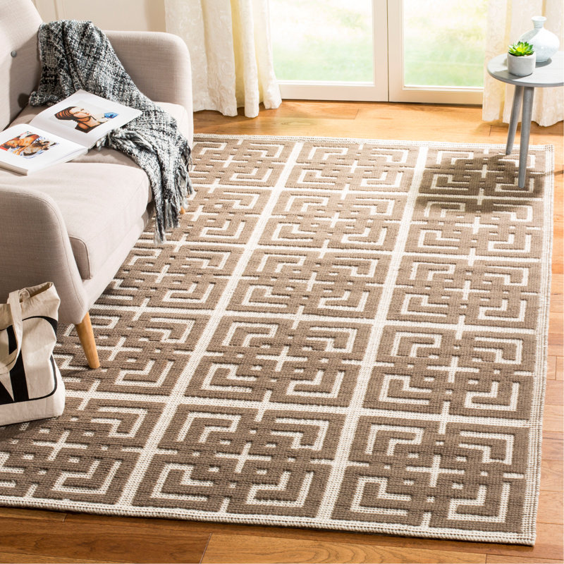 Martha Stewart Puzzle Hand Woven Wool Geometric Rug, Rectangle 4' x 6'