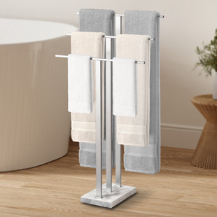 Standing Towel Rack 3-Tier With Marble Base