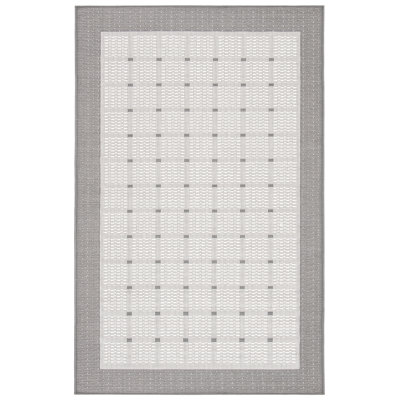 Tapis d'intérieur / extérieur à motif géométrique lavable à la machine Abass