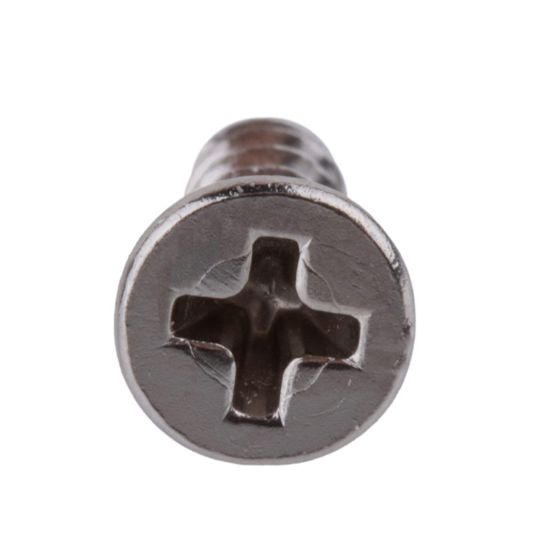 Vis à tête fraisée cruciforme en chrome # 4 X 3/8 "| Vis autotaraudeuses pour meubles anciens ou modernes en bois