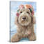 Floral Doggy 1 Piece Wrapped Canvas Wall Art-36804120