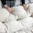 White Polyester Standard Sofa cushion Loveseat