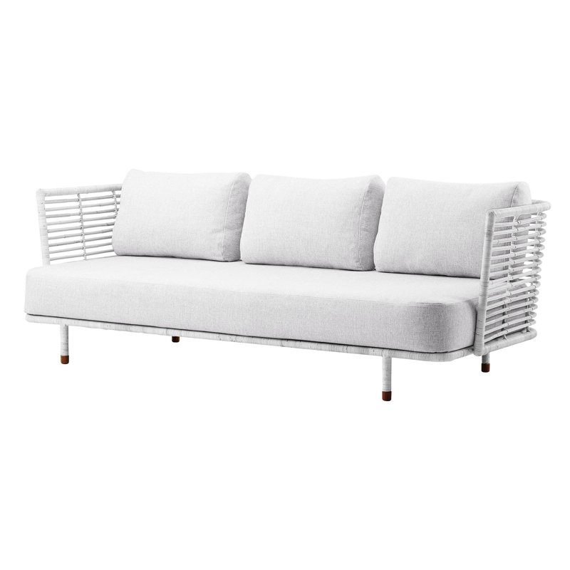 Moments Square Arm Sofa, White Cane-line Natté
