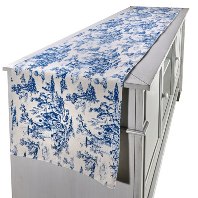 Lasse Toile Cotton Blend Table Runner
