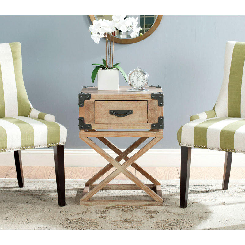 Thiessen End Table with Storage, Brown