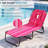 Beach Chaise Lounge Chair With Face Hole Pillows & 5-position Adjustable Backrest Light Pink