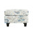 Upholstered Ottoman, Beige & Blue-920509668