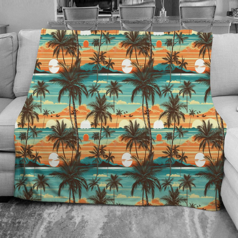 Machine Printed Throw Blanket, Throw