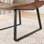 Chaise longue rembourrée en similicuir avec base en métal-499549266-499273035