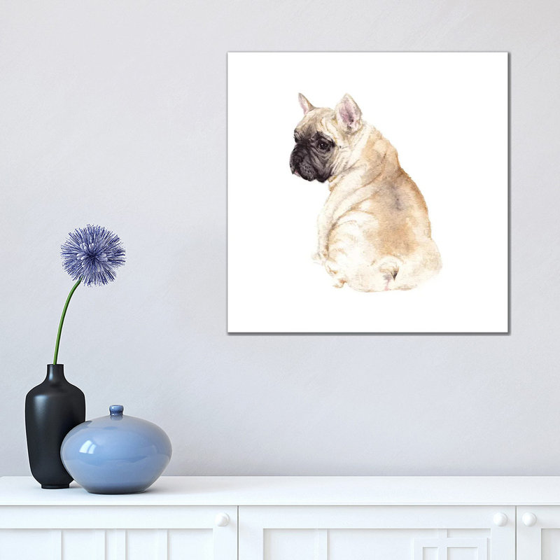 Frenchie 1 Piece Wrapped Canvas Wall Art, 45.72 cm H x 45.72 cm W x 1.91 cm D