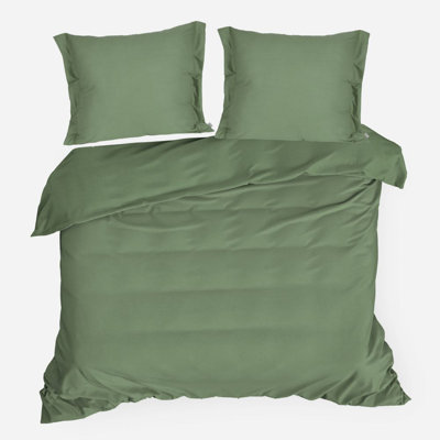 Solid Colour Duvet Cover Set with Pillowcases