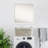 Blanco White Wood Bathroom Vanity Non-Beveled Wall Mirror-1013219916