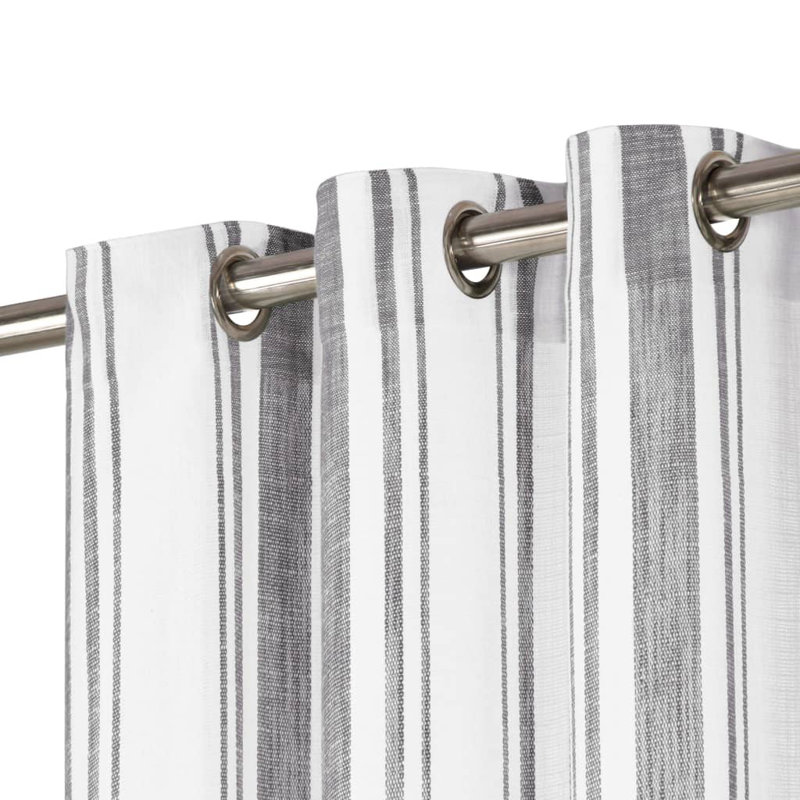 Deanne Cotton Semi Sheer Curtain Pair, 140 W X 245 D cm