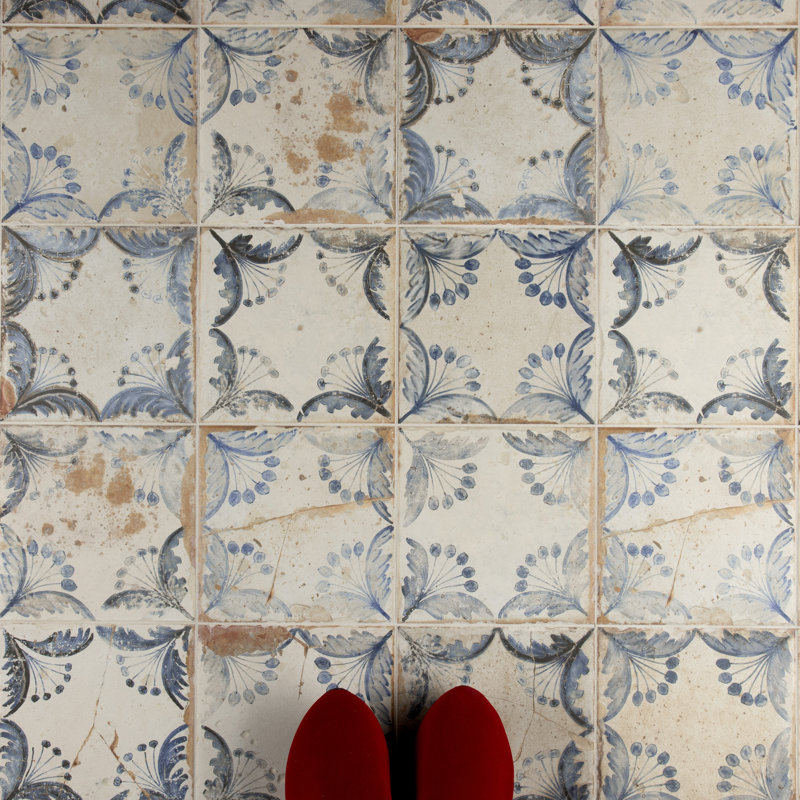 Artisan Oldker 13" x 13" Ceramic Patterned Wall & Floor Tile
