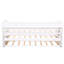 Lit de jour simple TG en blanc, 2 lits gigognes, 3 rangements, charge et construction en bois robuste, lit de jour peu encombrant, solution-467073126