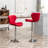 Ellston Upholstered Adjustable Swivel Barstools In Red, Set Of 2-1539713585