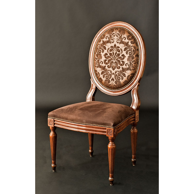 Tufted Musilin Side Chair in Brown