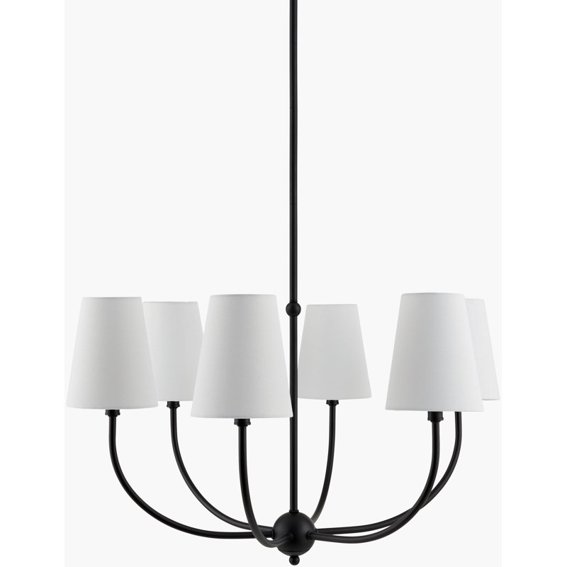 Lustre Zandy, Noir mat, 6, H 16 po x l 29 po x P 29 po